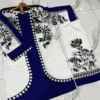 Blue & Cream Swiss Lawn 2-Piece Eid Set