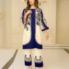 Blue & Cream Swiss Lawn 2-Piece Eid Set