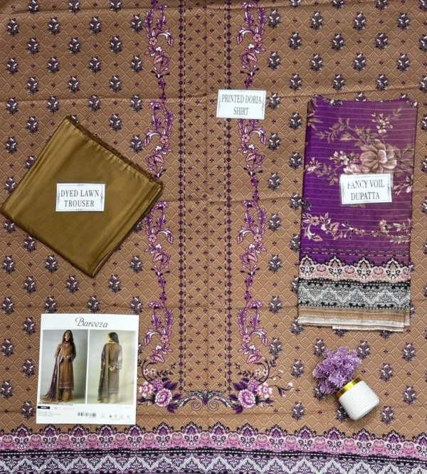 Purple Embroidered Kurta Set with Shawl for Women