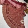 Women Katan Silk Printed Maxi 3 Piece Suit