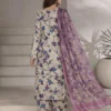 Off White Digital Print Lawn 3Pcs Set