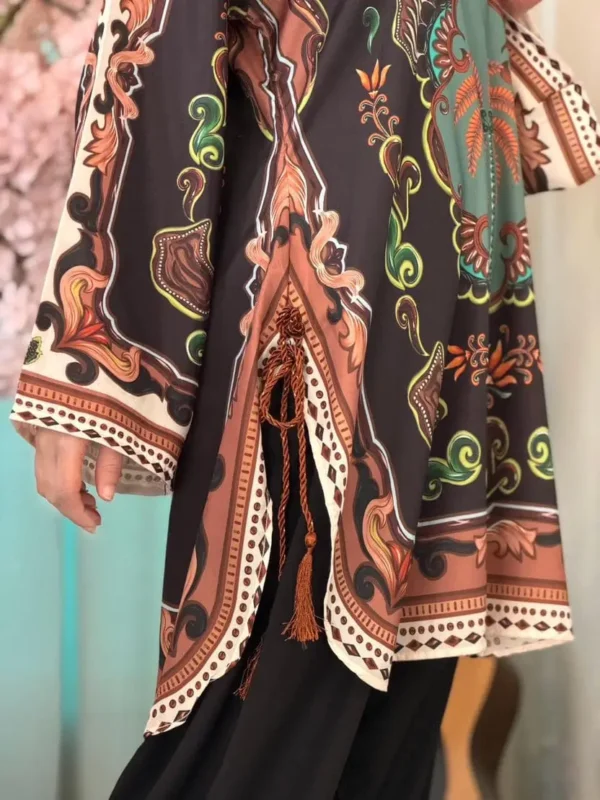 2 Pcs Women's Stitched Swiss Lawn Printed Co-Ord Set