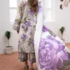 Women 3Pcs Swiss Lawn Grey Suit with Dupatta