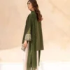 3 Pcs Women's Stitched Cotton Embroidered Suit