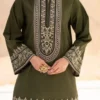 3 Pcs Women's Stitched Cotton Embroidered Suit