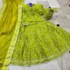 3 Pcs Women's Stitched Shamoz Silk Embroidered Maxi Suit