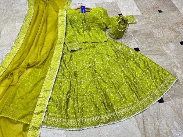 3 Pcs Women's Stitched Shamoz Silk Embroidered Maxi Suit