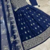 3 Pcs Women's Stitched Chiffon Embroidered Maxi Suit