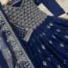 3 Pcs Women's Stitched Chiffon Embroidered Maxi Suit