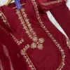 3 Pcs Women's Stitched Shamoz Silk Sequins Embroidered Suit