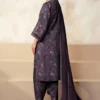 Purple Floral Lawn 3P Suit for Women