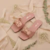 Women's Pink Bow Flat Sandals Size 36-41