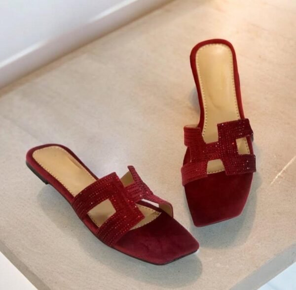Maroon Suede Women's Flats Size 6-10