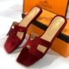 Maroon Suede Women's Flats Size 6-10